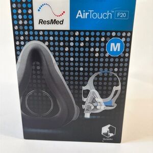 ResMed AirTouch F20 Mask in Black and Blue New in package Size Medium